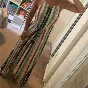 Multicolor Halter Jumpsuit